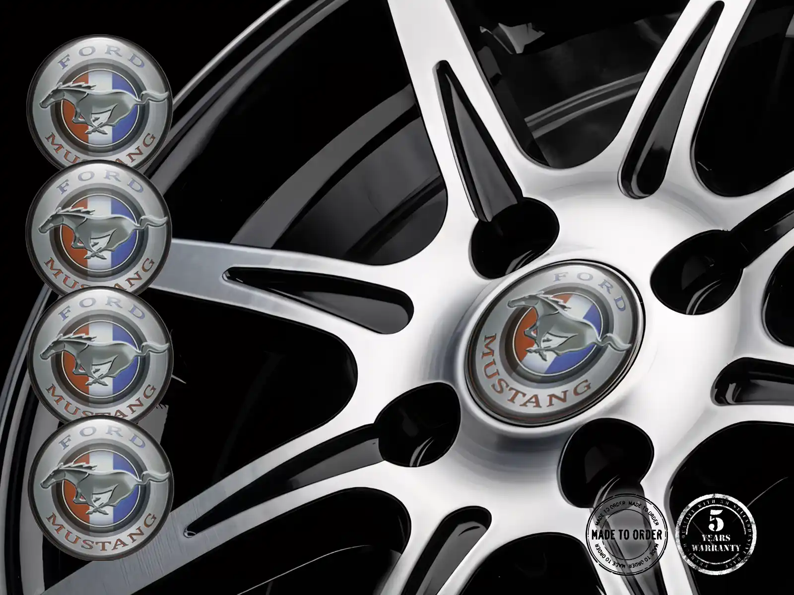 Ford Wheel Emblems Version Premium Label Design